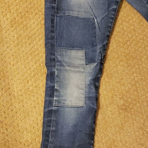- Adriano Goldsmith Steve ankle patched jeans size 25 - Picture 3 of 7